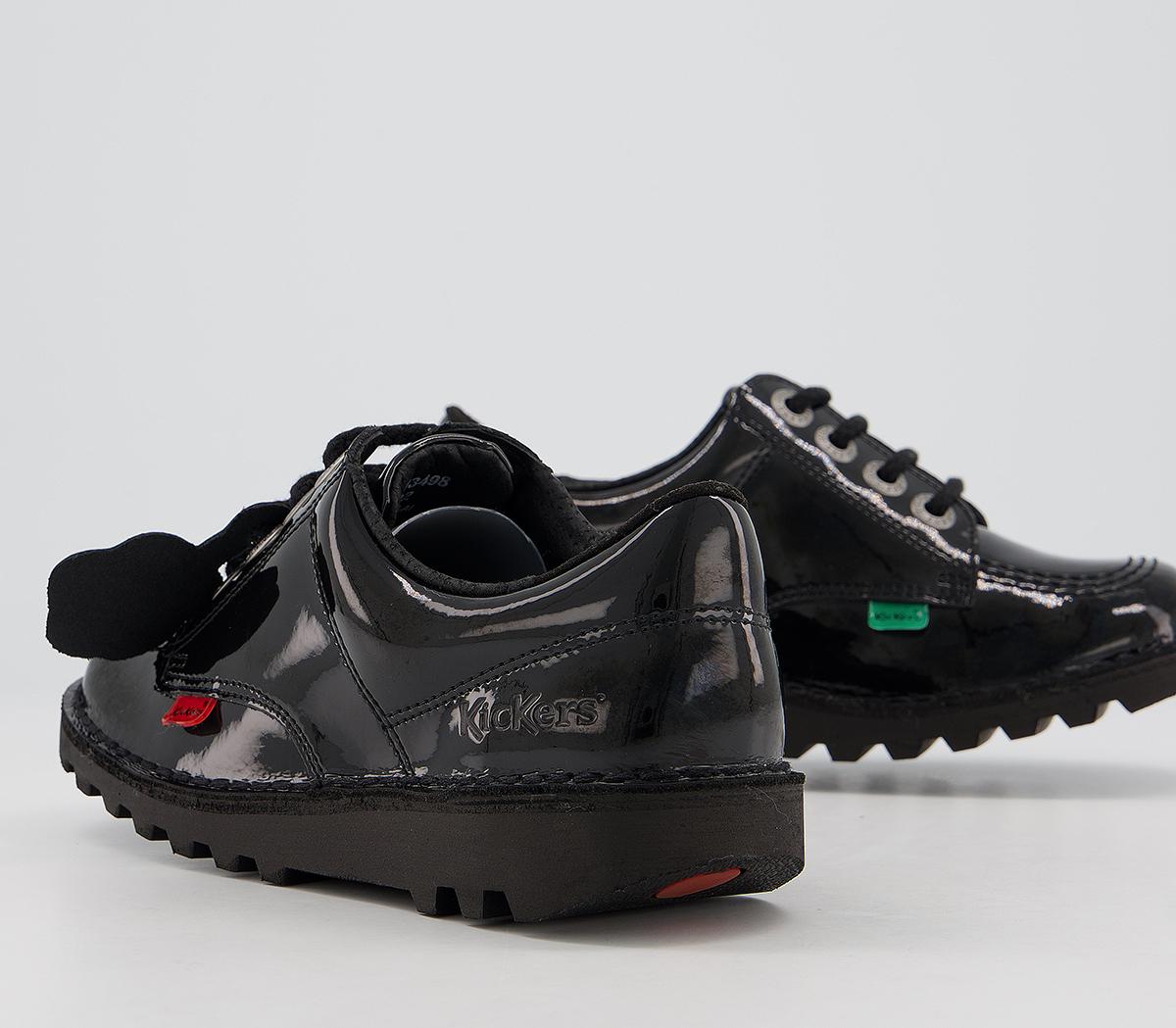 Kickers Kick Low Lace Junior Kickers Kick Low Lace Junior Black Patent