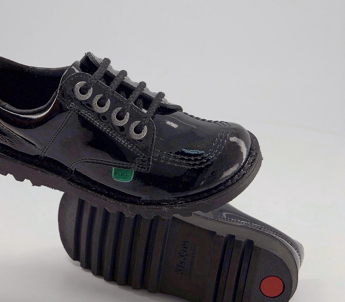 Kickers Kick Low Lace Junior Kickers Kick Low Lace Junior Black Patent