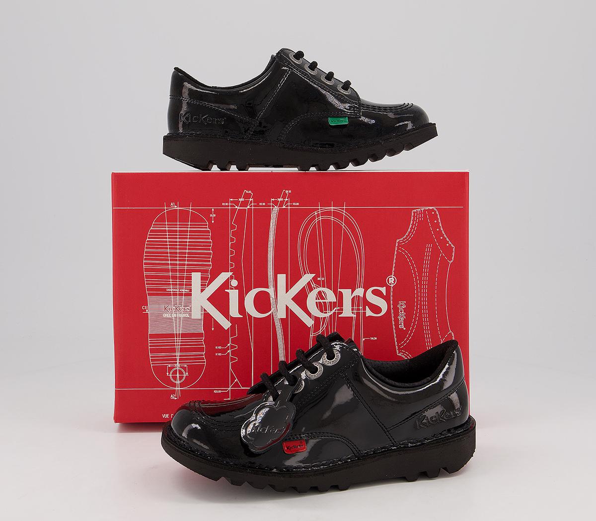 Kickers Kick Low Lace Junior Kickers Kick Low Lace Junior Black Patent