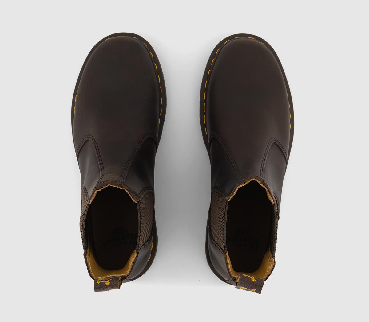Dr. Martens2976 Chelsea BootsDark Brown Crazy Horse