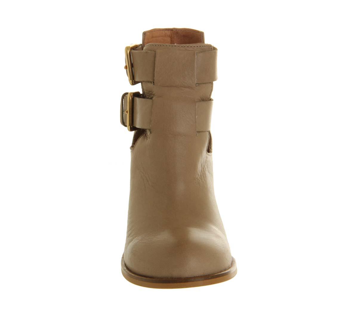 OFFICEUnderstanding 2 Cut Out Metal HeelTaupe Leather