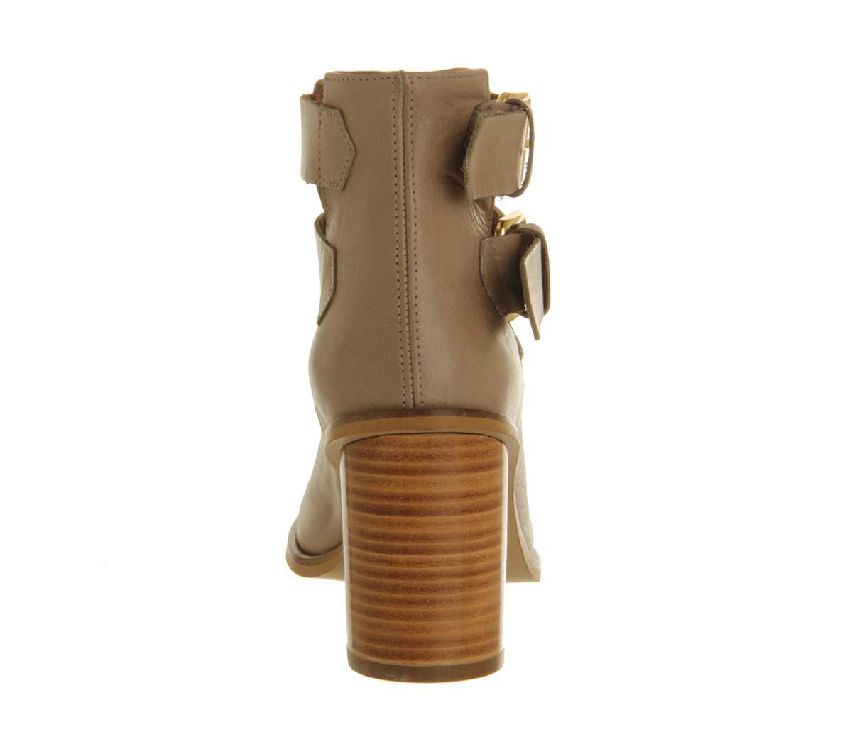 OFFICEUnderstanding 2 Cut Out Metal HeelTaupe Leather