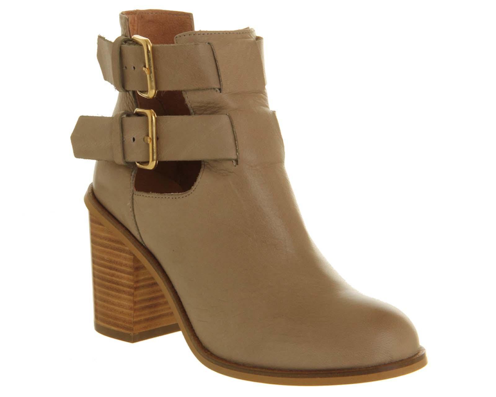 OFFICEUnderstanding 2 Cut Out Metal HeelTaupe Leather