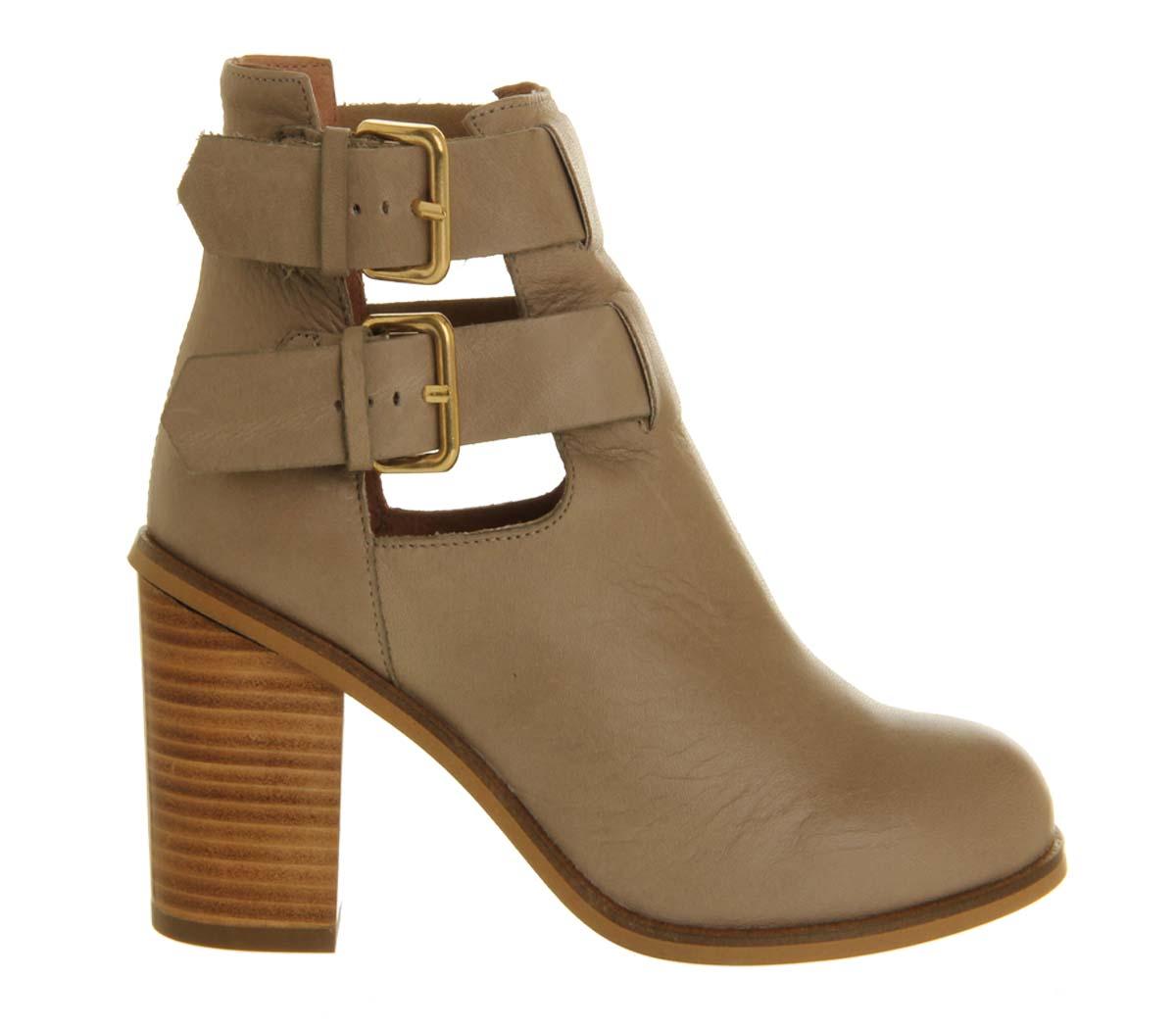 OFFICEUnderstanding 2 Cut Out Metal HeelTaupe Leather