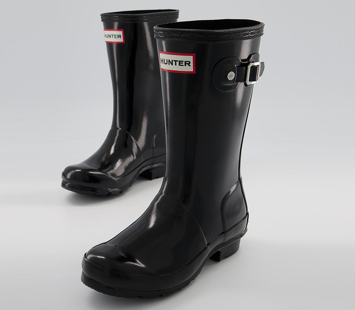 HunterOriginal Junior Wellies HunterOriginal Junior WelliesBlack Gloss Jnr