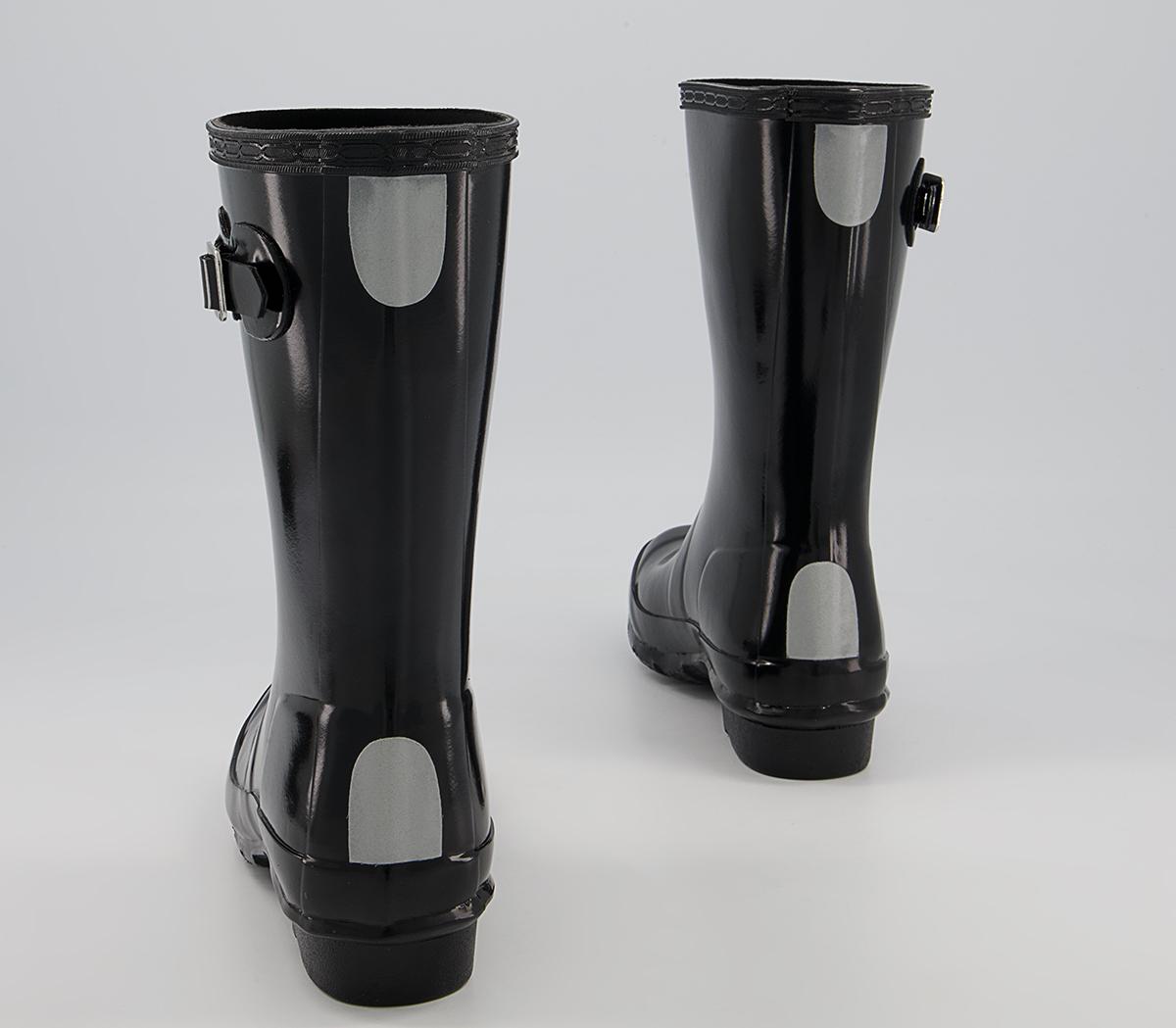 HunterOriginal Junior Wellies HunterOriginal Junior WelliesBlack Gloss Jnr