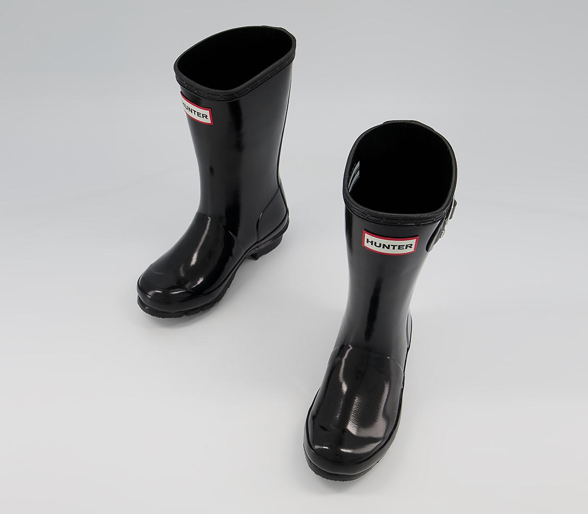 HunterOriginal Junior Wellies HunterOriginal Junior WelliesBlack Gloss Jnr