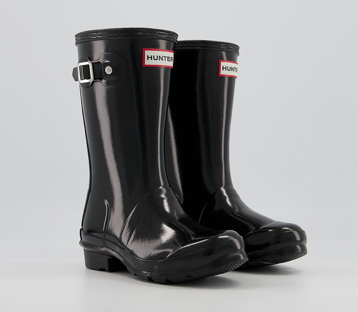HunterOriginal Junior Wellies HunterOriginal Junior WelliesBlack Gloss Jnr