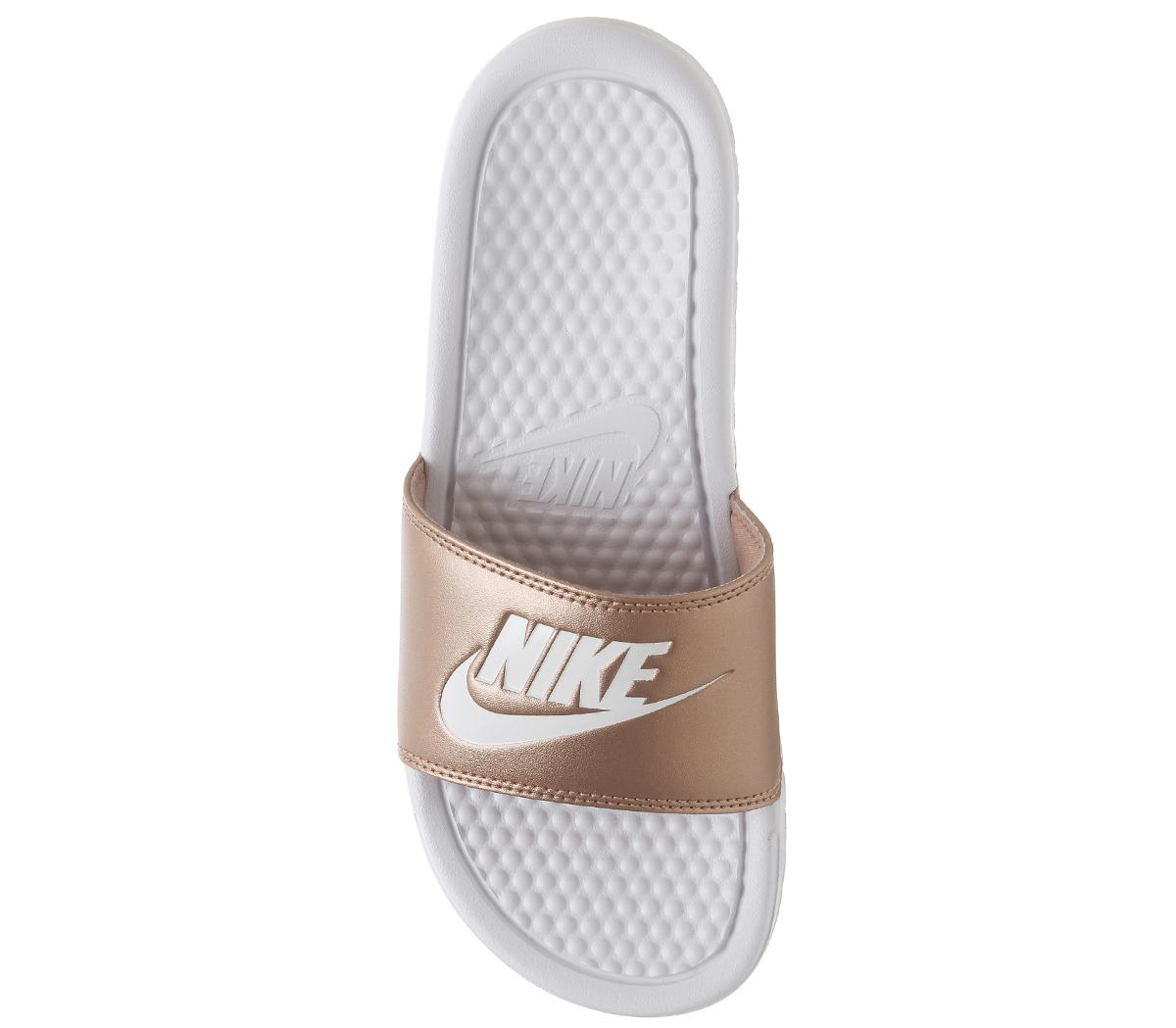 NikeBenassi SlidersWhite White Metallic Red Bronze Jdi F