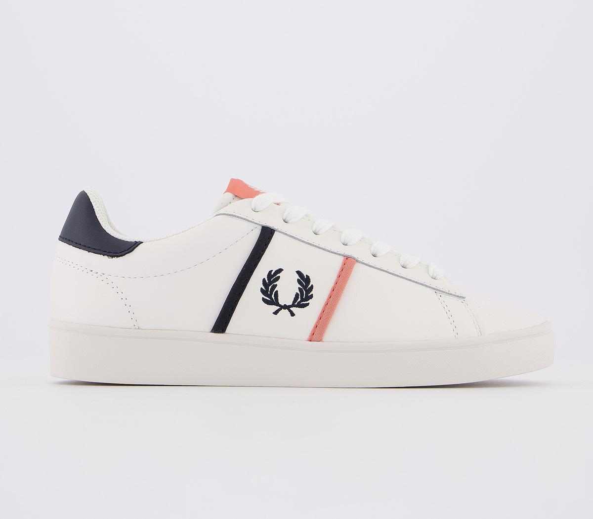 Fred PerrySpencer TrainersSnow White Peach Navy
