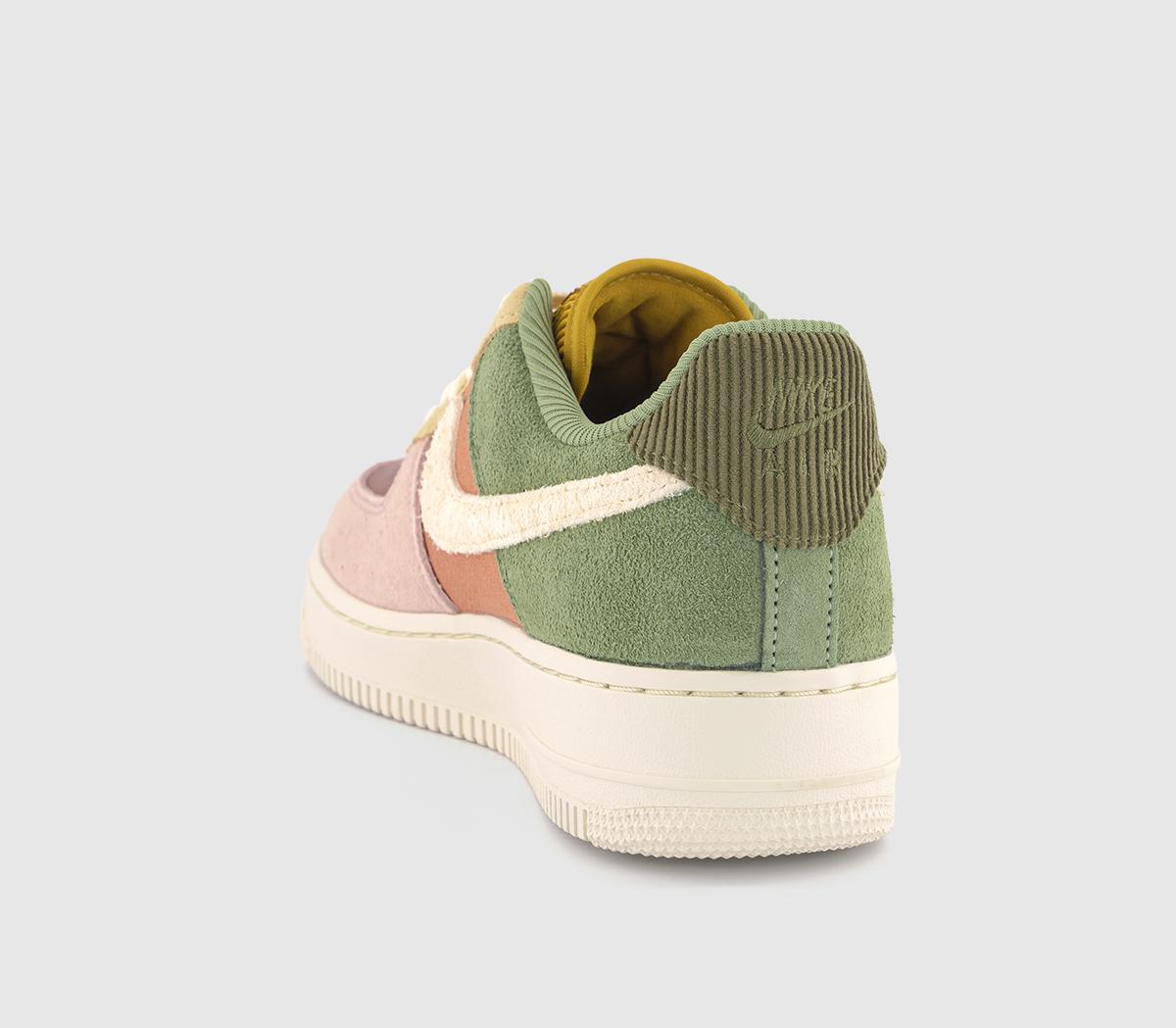 NikeAir Force 1 07 PRM WMNSOil Green Pale Ivory Terra Blush Sesame Smokey Mau