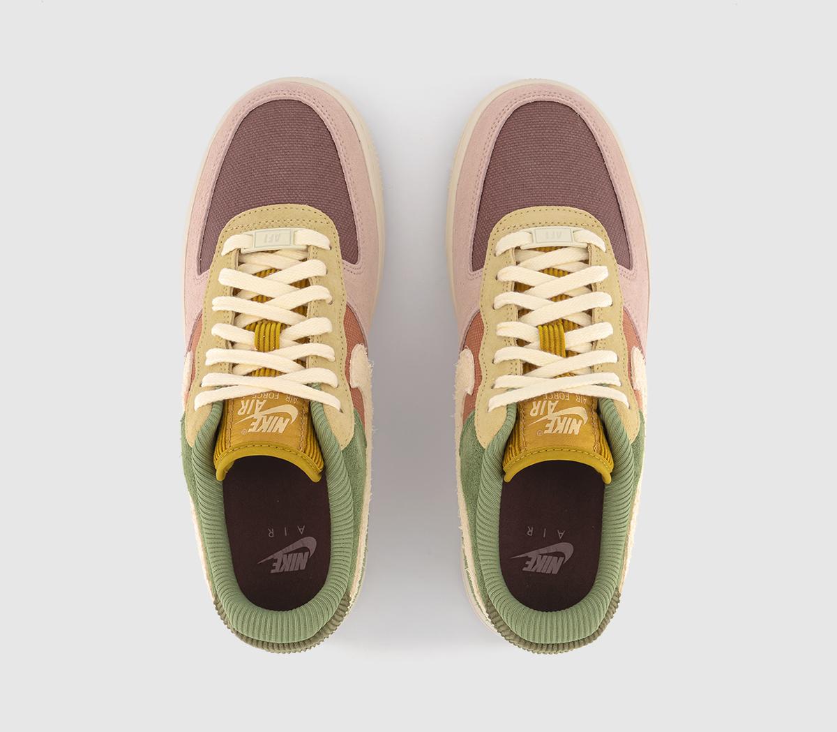 NikeAir Force 1 07 PRM WMNSOil Green Pale Ivory Terra Blush Sesame Smokey Mau