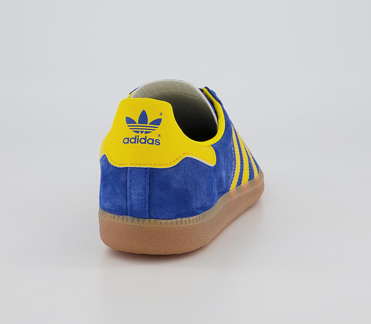adidas Stockholm Trainers adidas Stockholm Trainers Royal Blue Yellow Gum