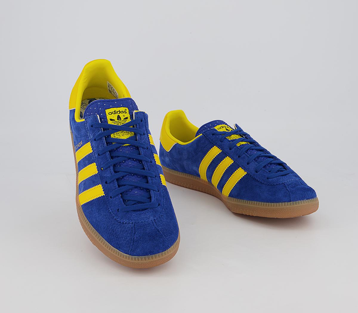 adidas Stockholm Trainers adidas Stockholm Trainers Royal Blue Yellow Gum
