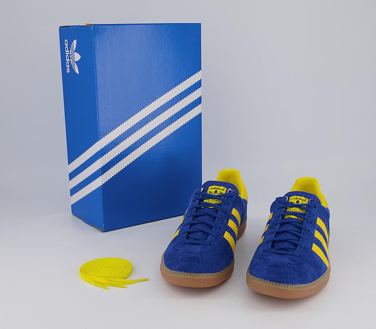 adidas Stockholm Trainers adidas Stockholm Trainers Royal Blue Yellow Gum
