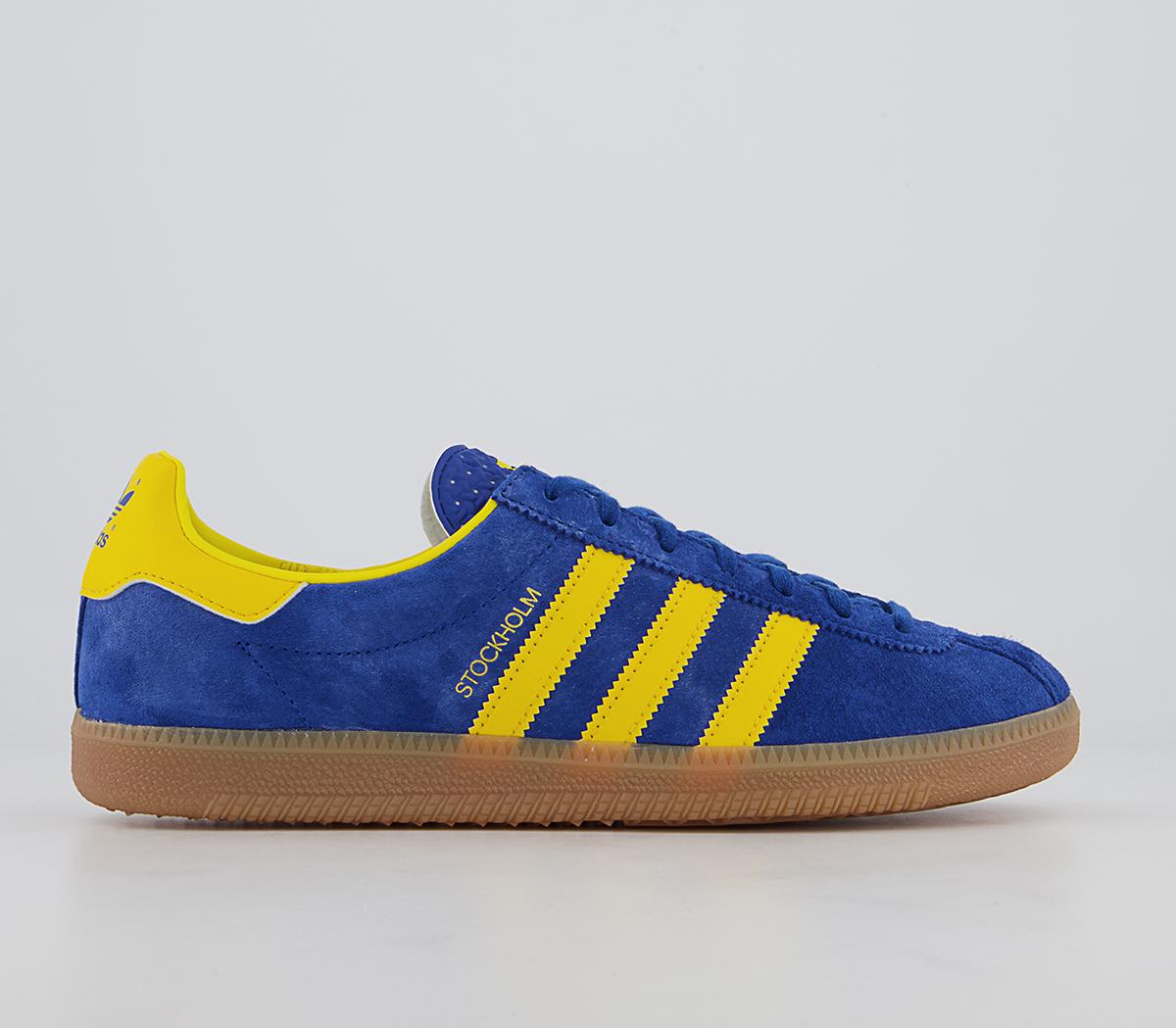 adidas Stockholm Trainers Royal Blue Yellow - Trainers