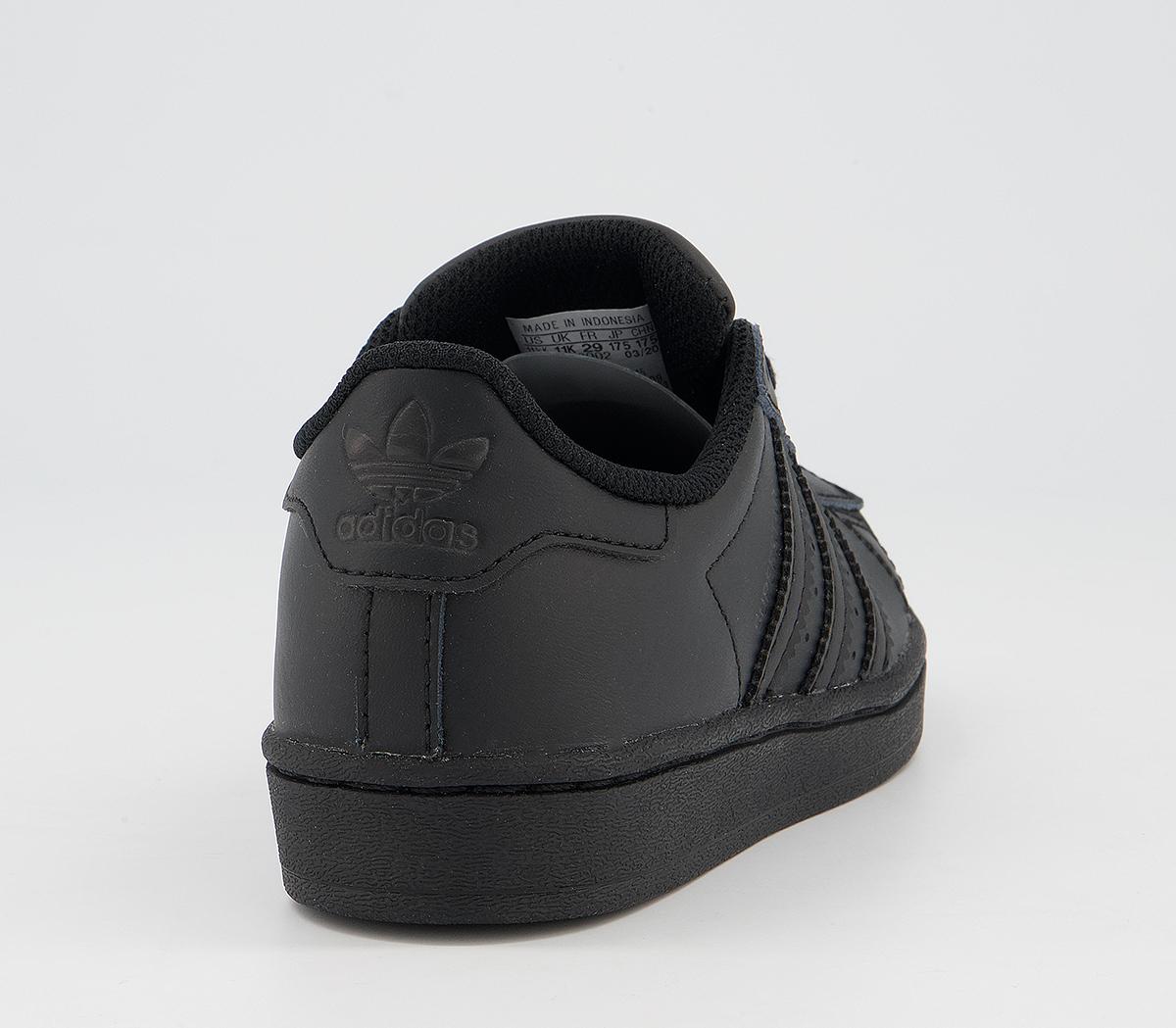 adidas Superstar Kids Trainers adidas Superstar Kids Trainers Black Mono
