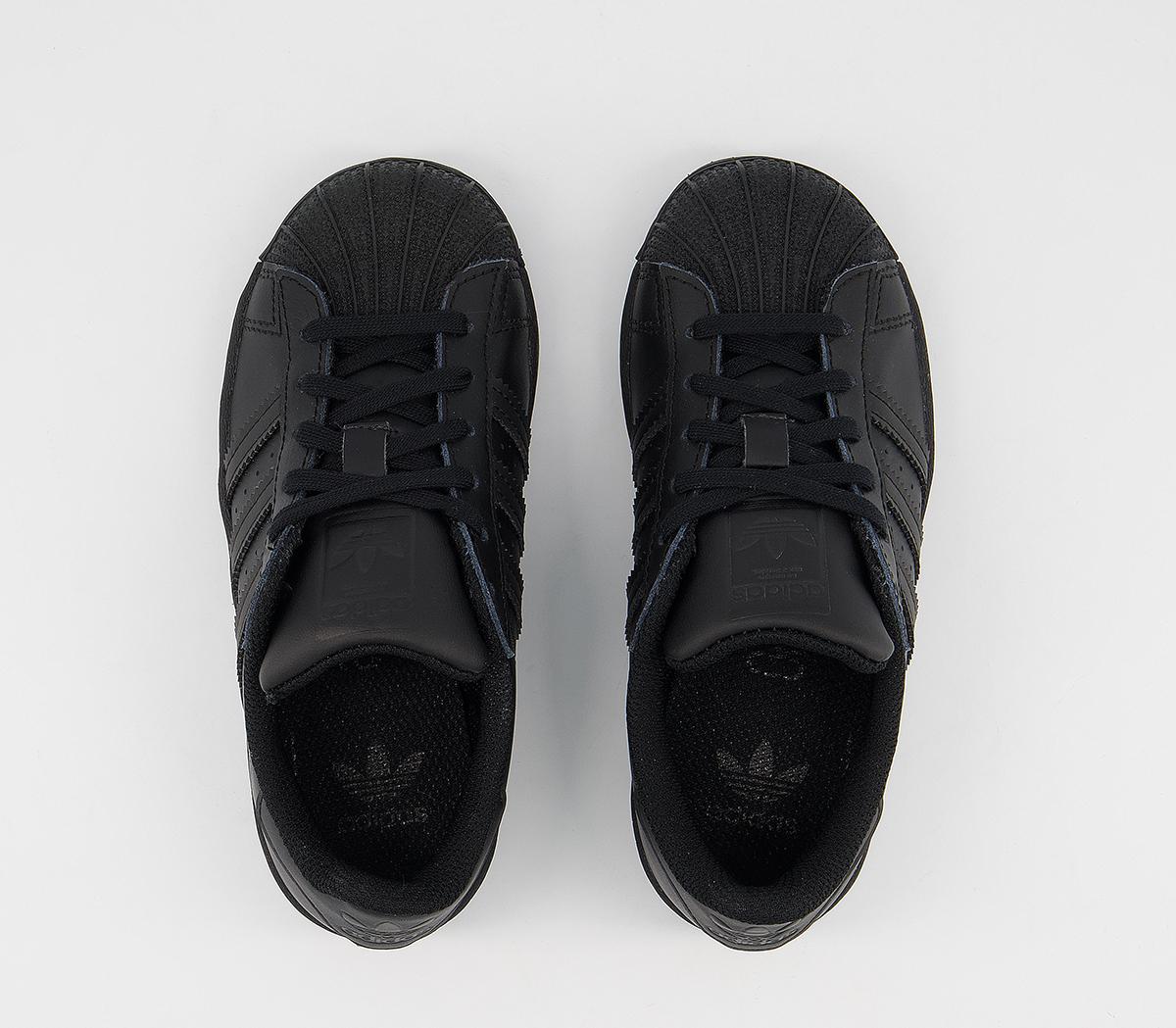 adidas Superstar Kids Trainers adidas Superstar Kids Trainers Black Mono