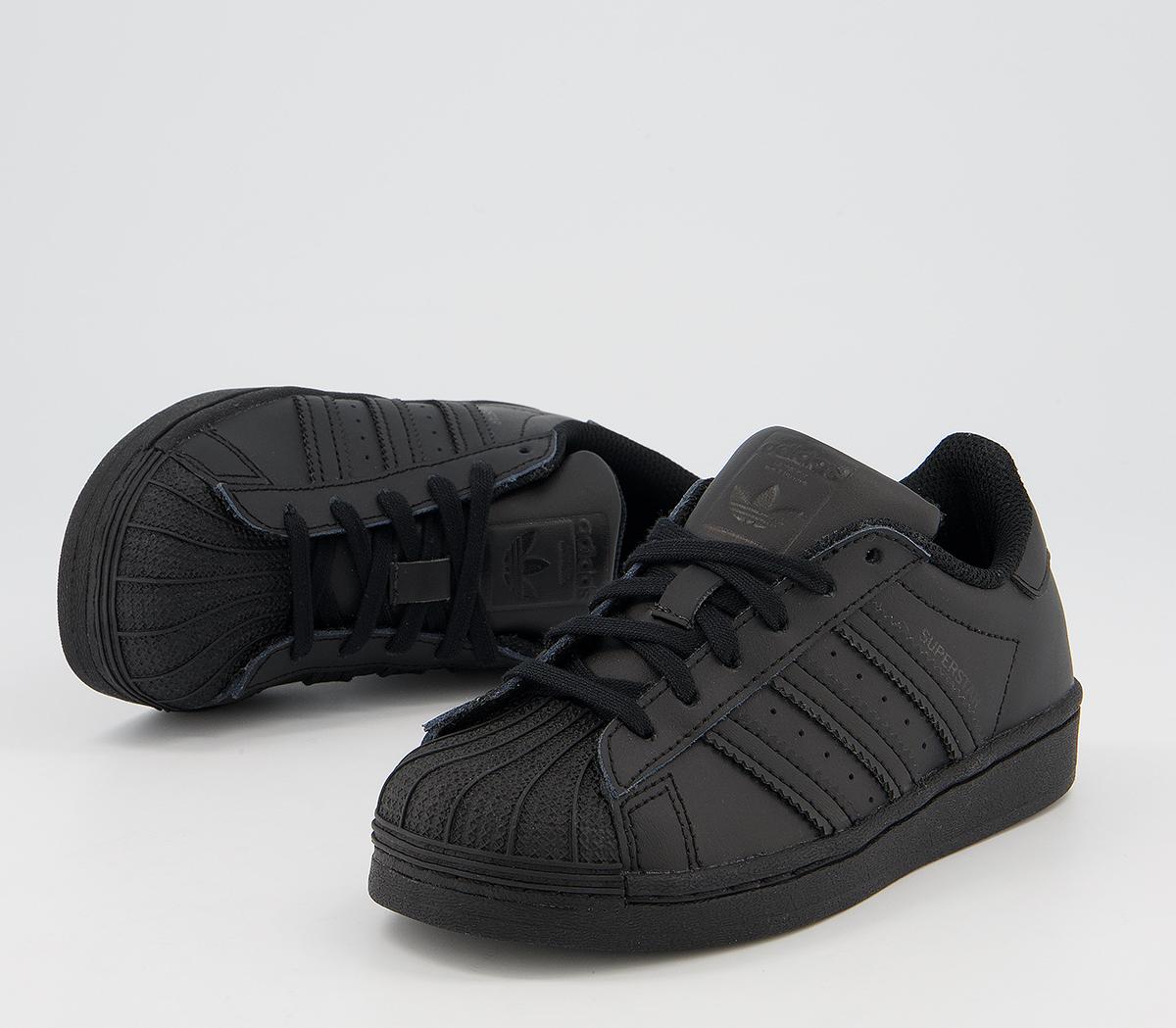 adidas Superstar Kids Trainers adidas Superstar Kids Trainers Black Mono
