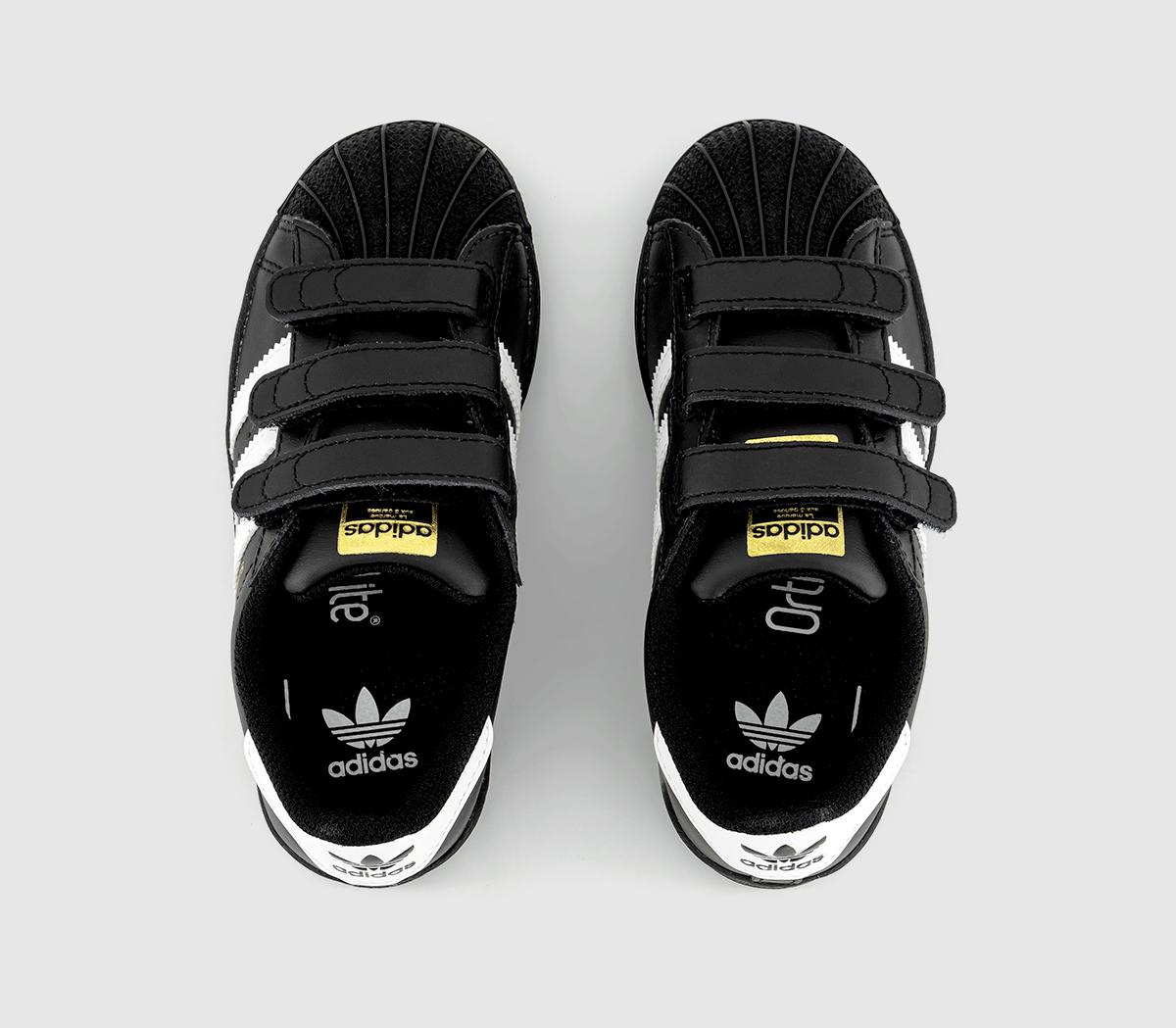 adidasSuperstar Kids TrainersBlack White Black