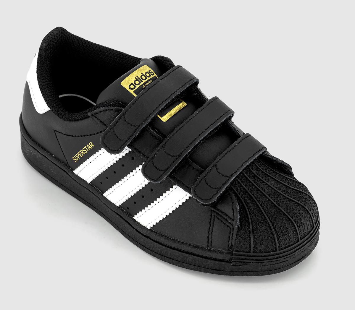 adidasSuperstar Kids TrainersBlack White Black