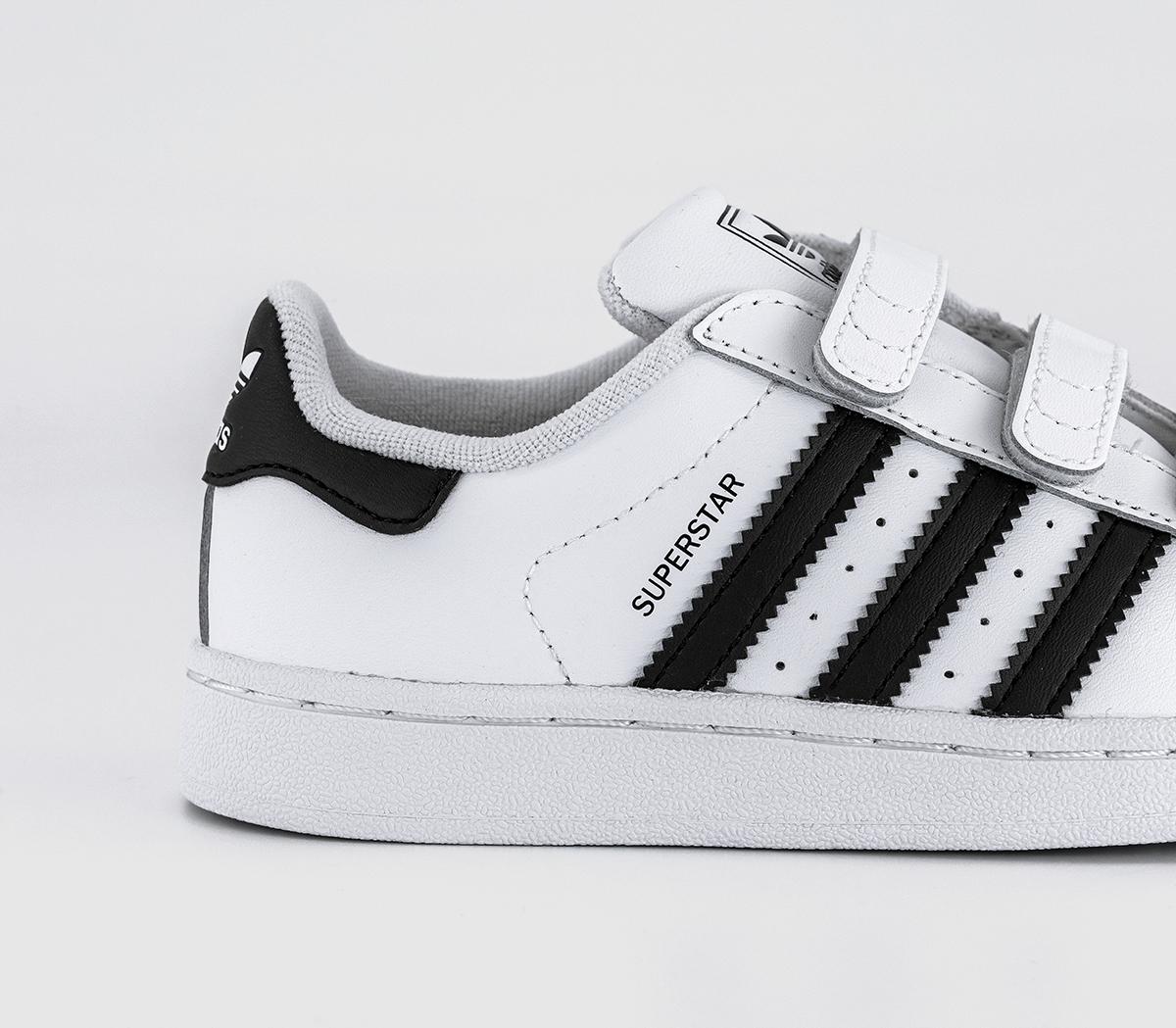 adidas SUPERSTAR キッズシューズ ブラック/ホワイト adidas Superstar Kids Trainers White Black - Unisex