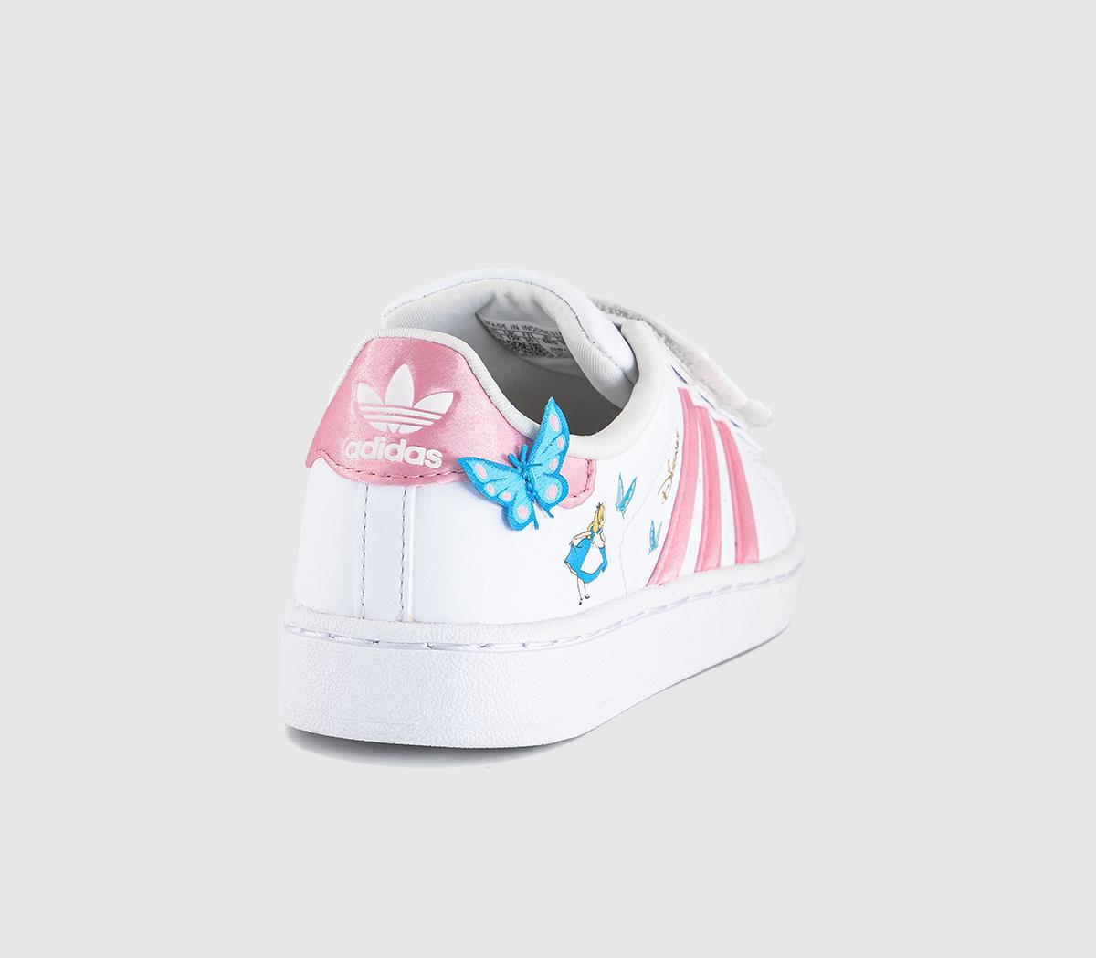 adidasSuperstar Disney Kids TrainersWhite Light Pink Aquamarine
