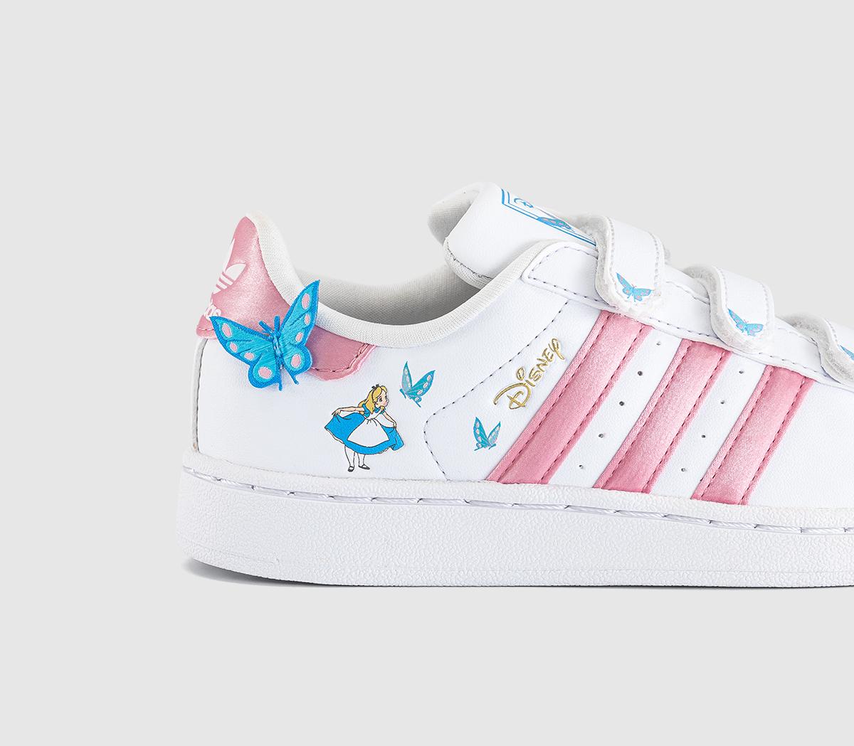 adidasSuperstar Disney Kids TrainersWhite Light Pink Aquamarine