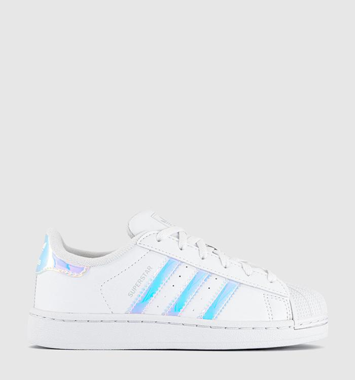 adidas Superstar Kids Trainers White Halo Blue Metallic