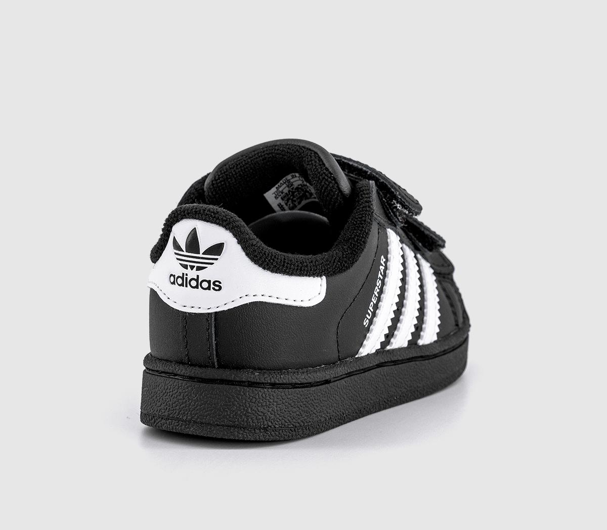 adidasSuperstar Infant 2-9 TrainersBlack White