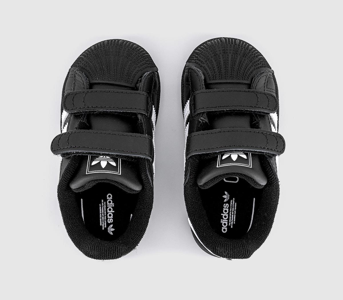 adidasSuperstar Infant 2-9 TrainersBlack White