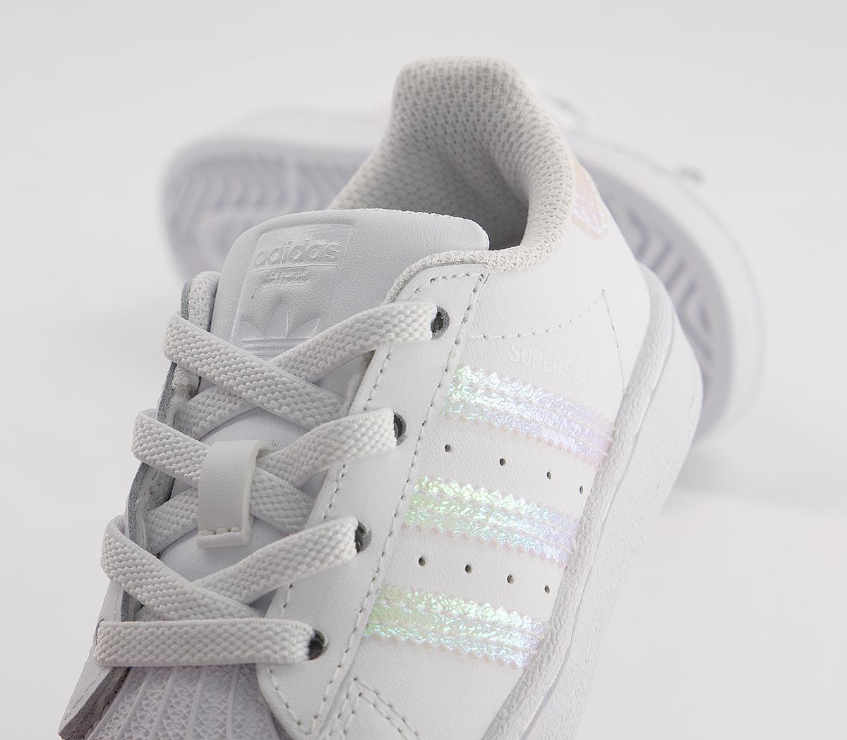 adidas Superstar Infant Trainers White Iridescent - Unisex