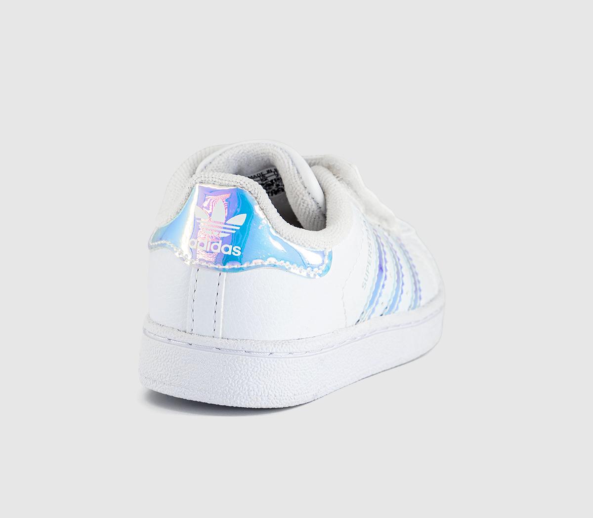adidasSuperstar Infant TrainersWhite Halo Blue Metallic