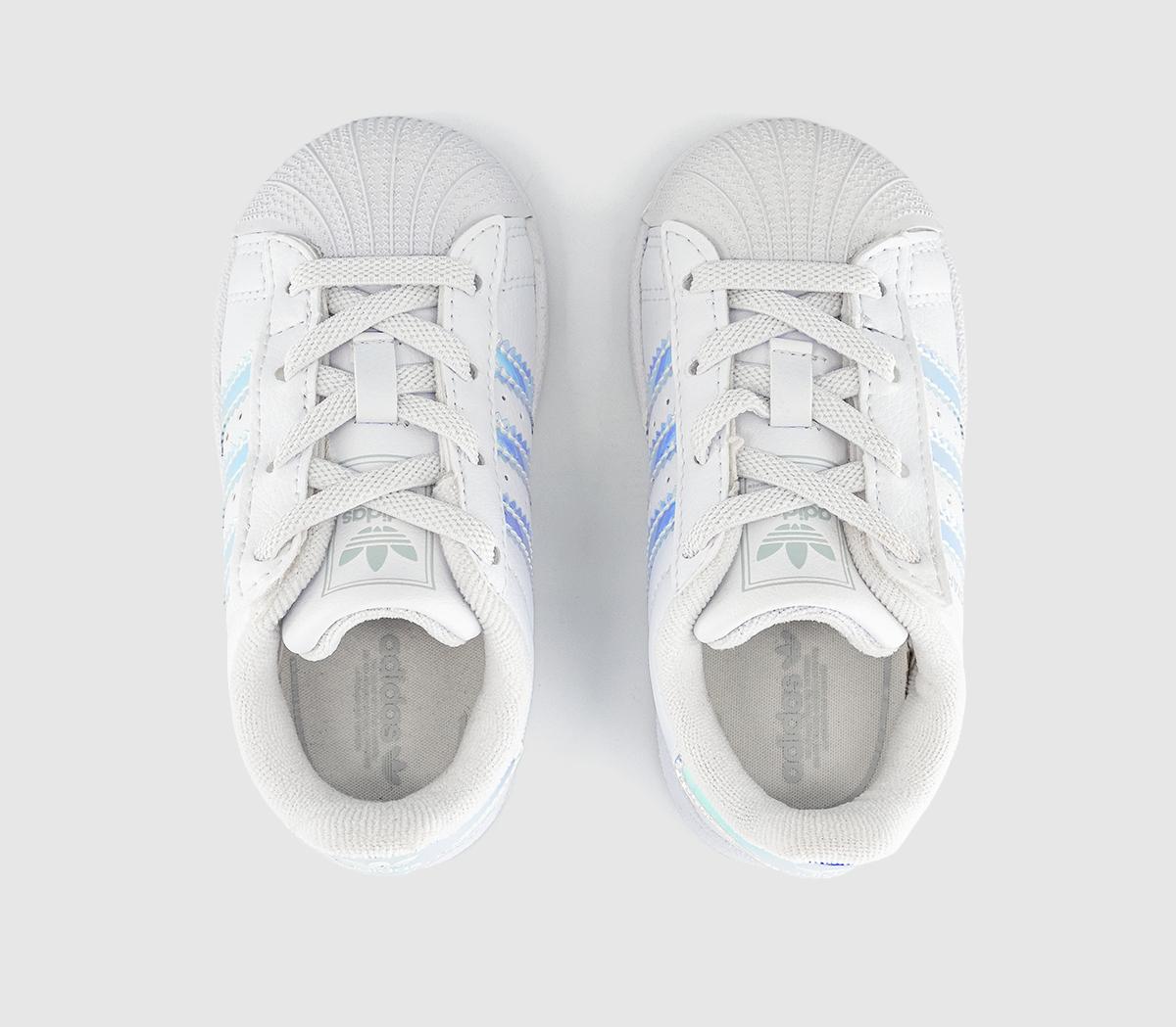 adidasSuperstar Infant TrainersWhite Halo Blue Metallic