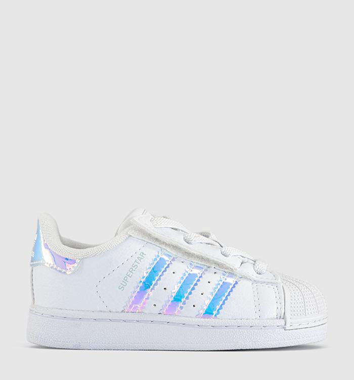 adidas Superstar Infant Trainers White Halo Blue Metallic