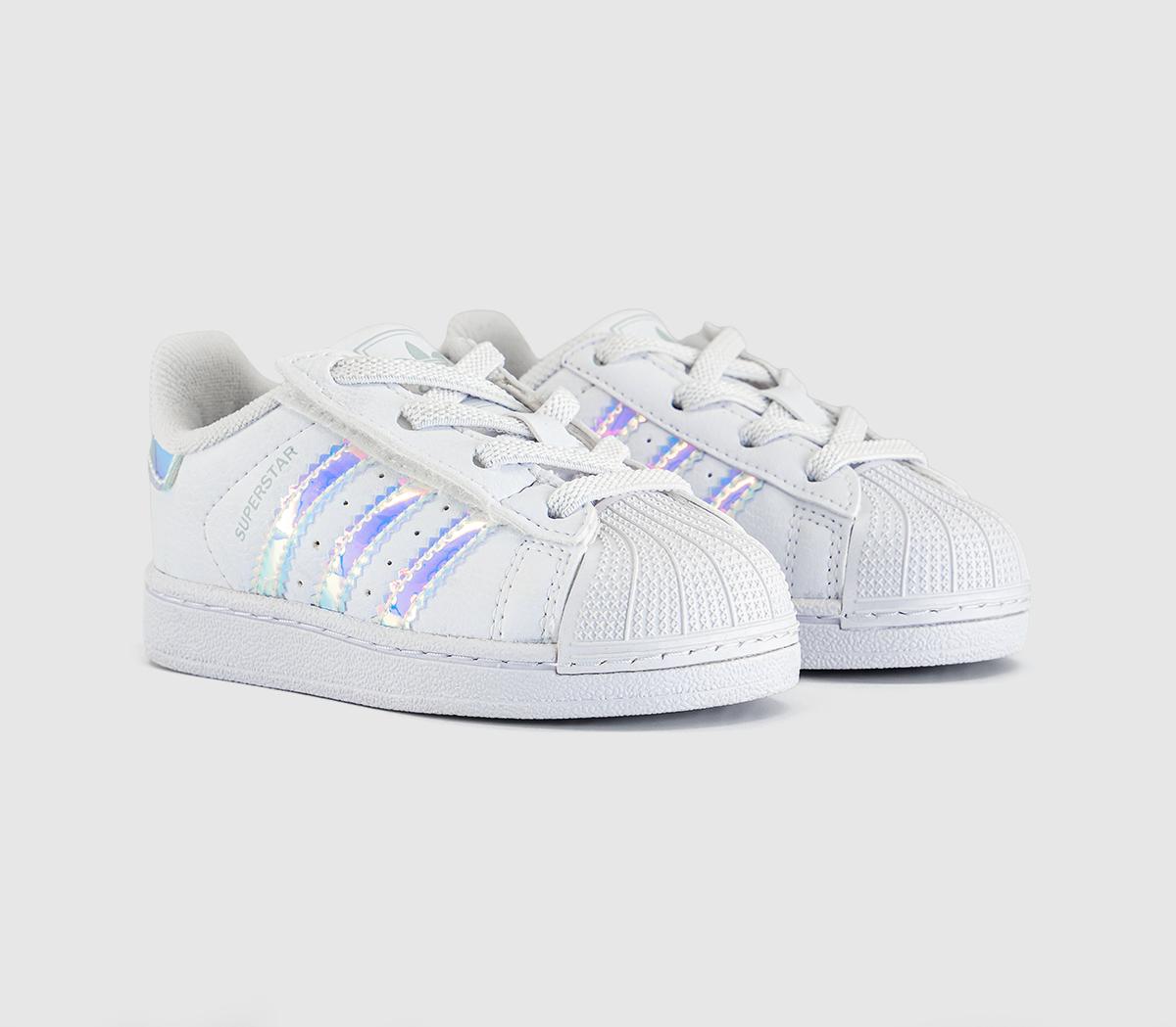 adidasSuperstar Infant TrainersWhite Halo Blue Metallic