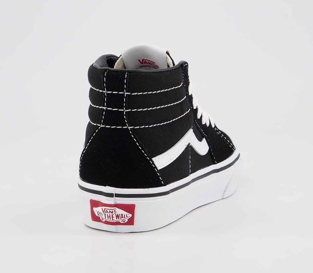 Vans Sk8 Hi Kids Trainers Vans Sk8 Hi Kids Trainers Black White