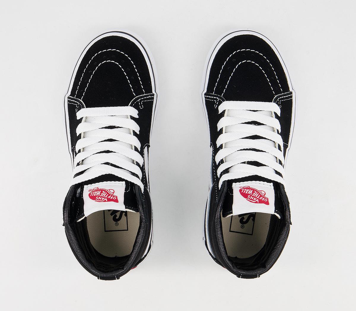 Vans Sk8 Hi Kids Trainers Vans Sk8 Hi Kids Trainers Black White