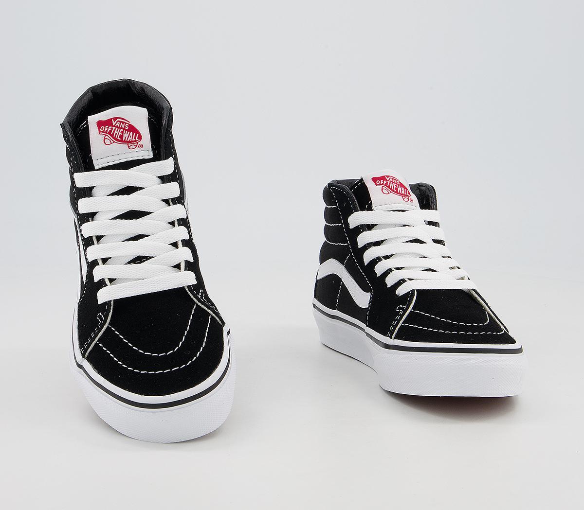Vans Sk8 Hi Kids Trainers Vans Sk8 Hi Kids Trainers Black White