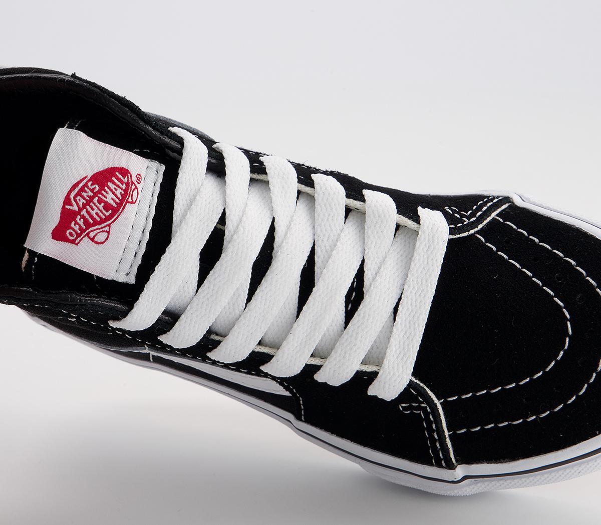 Vans Sk8 Hi Kids Trainers Vans Sk8 Hi Kids Trainers Black White