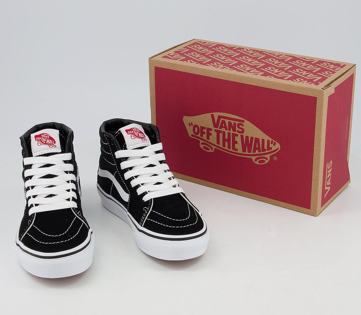 Vans Sk8 Hi Kids Trainers Vans Sk8 Hi Kids Trainers Black White