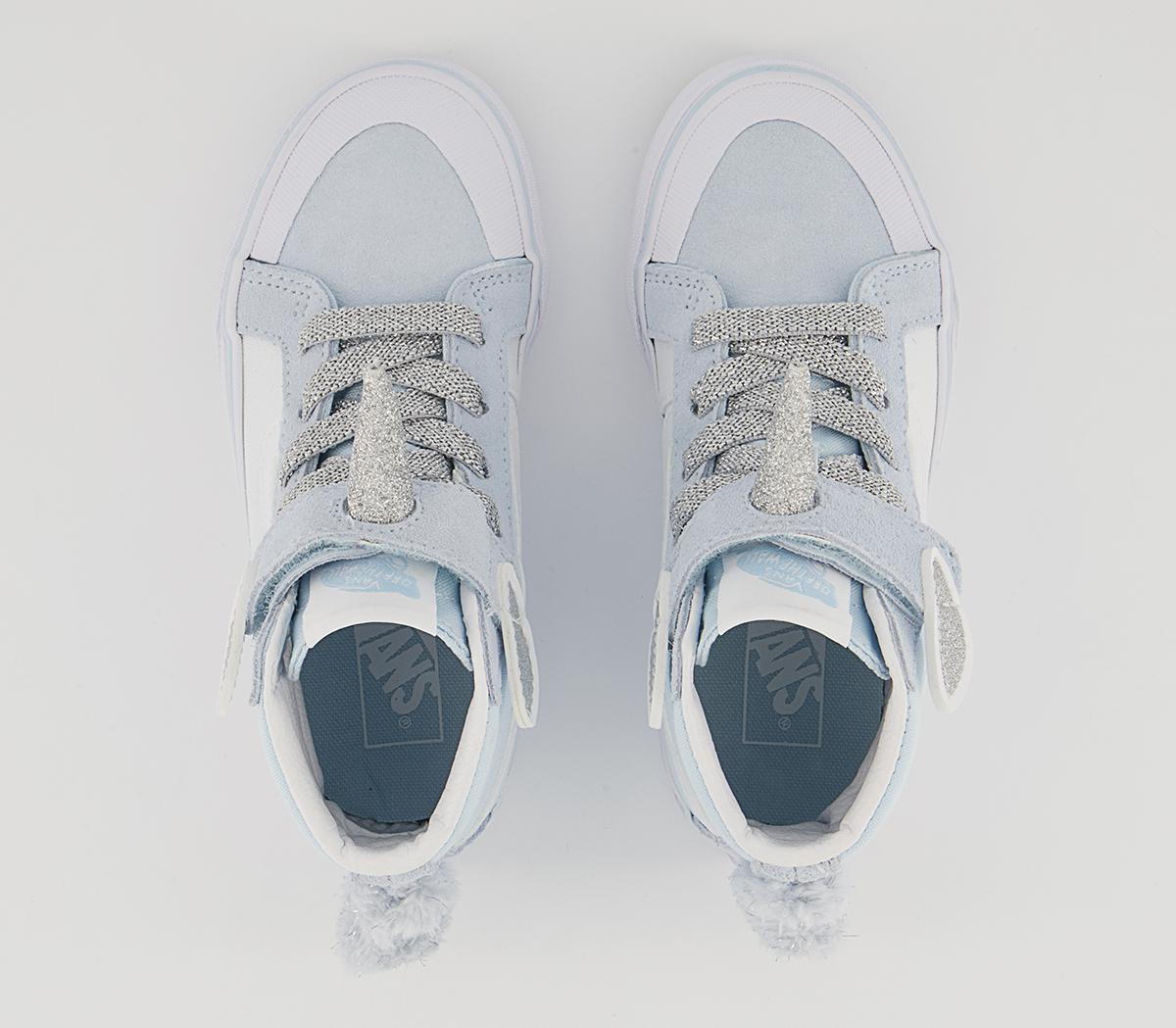 Vans Sk8 Hi Kids Trainers Vans Sk8 Hi Kids Trainers Delicate Blue Unicorn