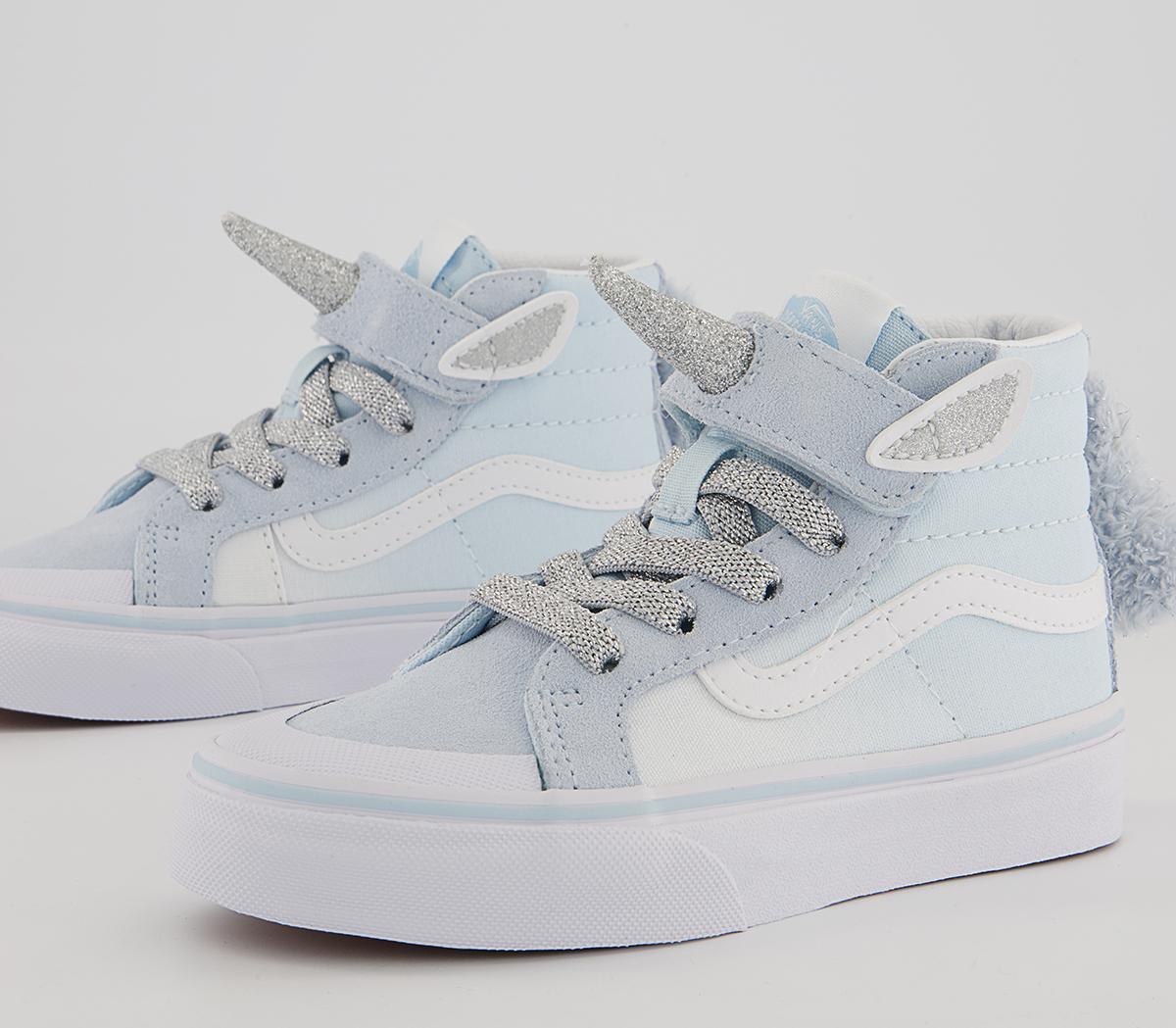 Vans Sk8 Hi Kids Trainers Vans Sk8 Hi Kids Trainers Delicate Blue Unicorn