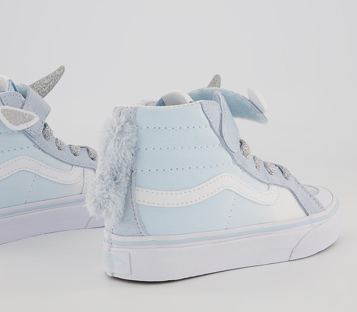 Vans Sk8 Hi Kids Trainers Vans Sk8 Hi Kids Trainers Delicate Blue Unicorn