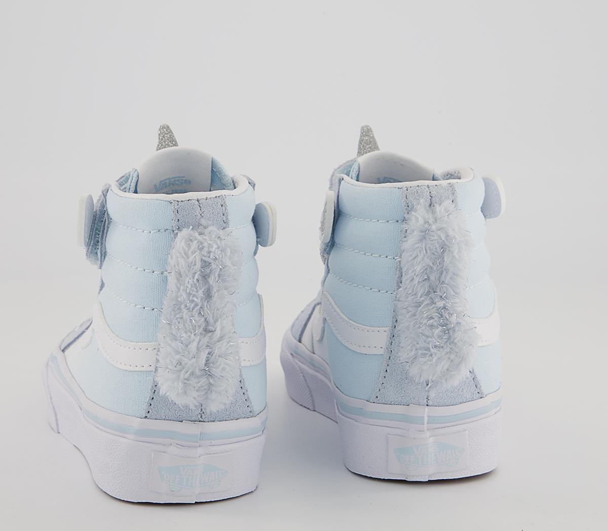 Vans Sk8 Hi Kids Trainers Vans Sk8 Hi Kids Trainers Delicate Blue Unicorn