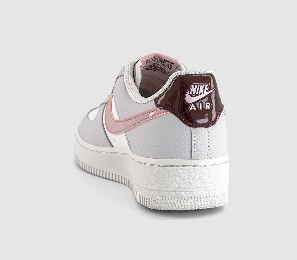 white pink and grey air force 1