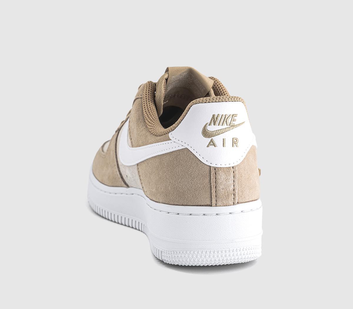 NikeAir Force 1 Lo W TrainersLinen White Sanddrift Metallic Gold