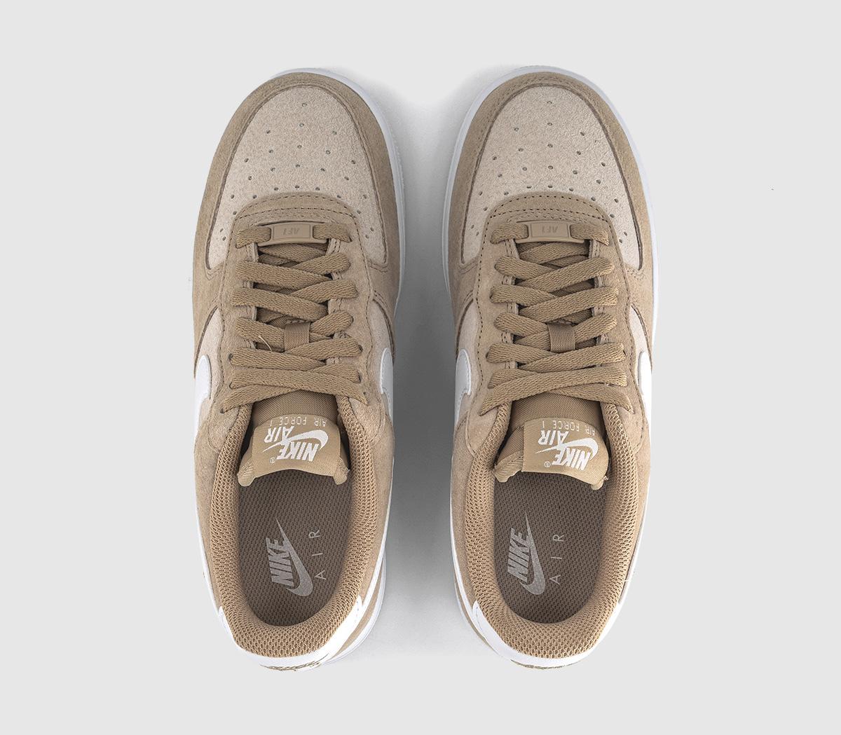 NikeAir Force 1 Lo W TrainersLinen White Sanddrift Metallic Gold