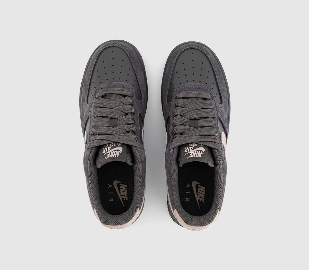 NikeAir Force 1 Lo Trainers Medium Ash Malt Off Noir