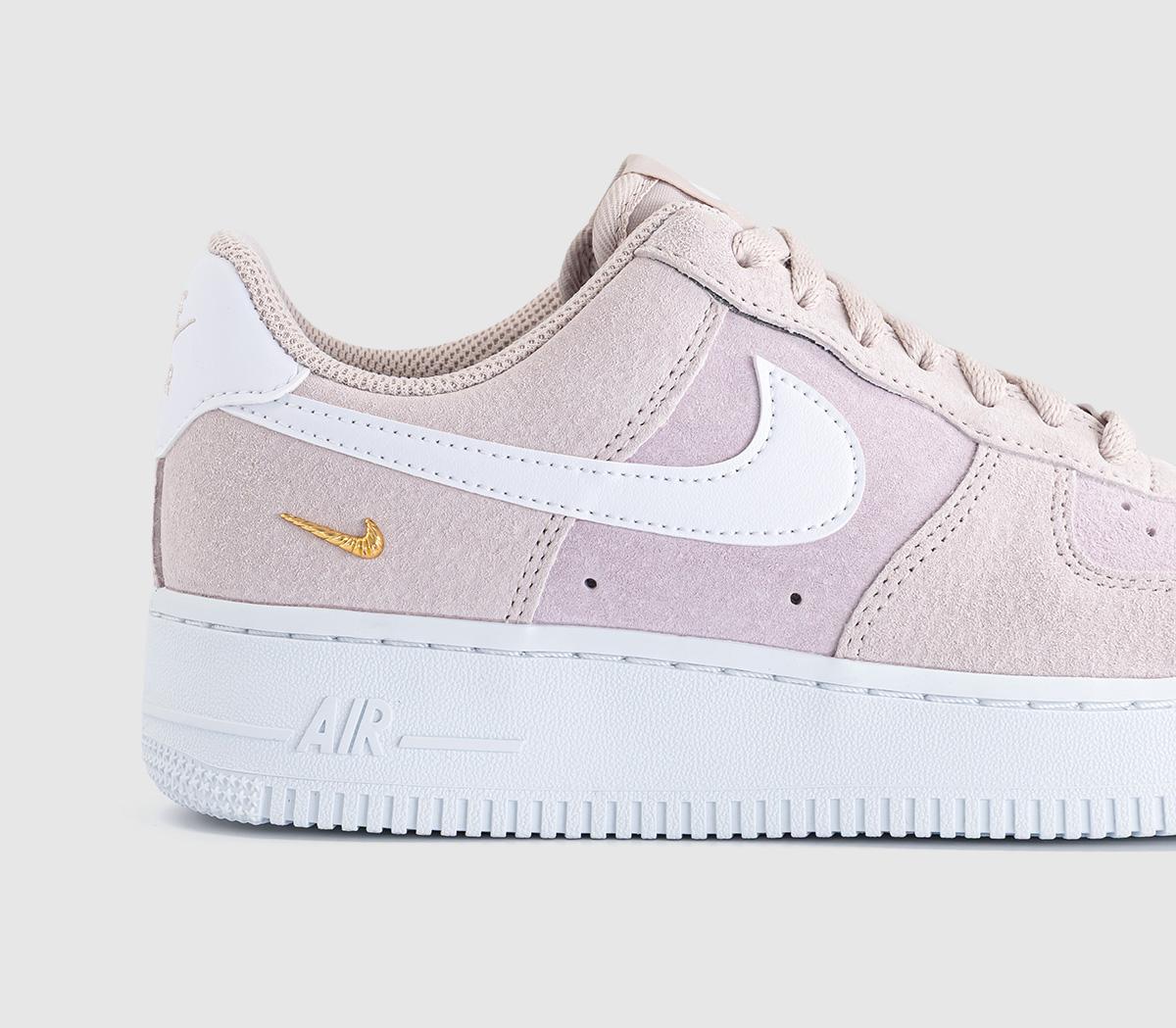 NikeAir Force 1 Lo W TrainersSilt Red White Pink Foam Metallic Gold
